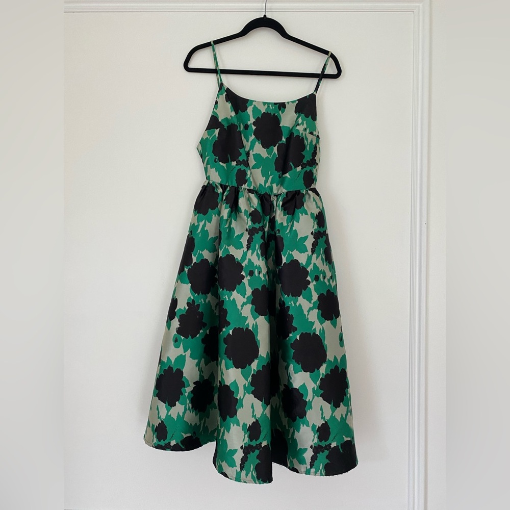 Anthropologie Rachel Antonoff Green Floral Midi Dress